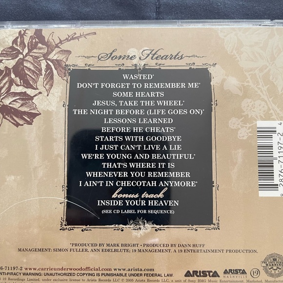 Carrie Underwood Some Hearts CD
Buy 2 Get 1 Free - Picture 3 of 3
